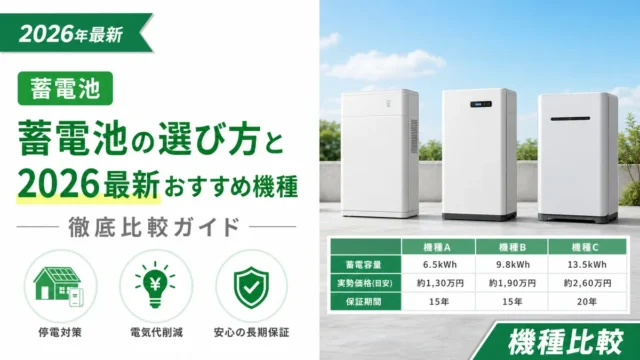 蓄電池の選び方と2026年最新おすすめ機種を徹底比較