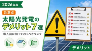 太陽光発電のデメリット7選