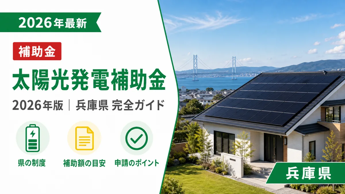 太陽光発電補助金2026年兵庫県完全ガイド