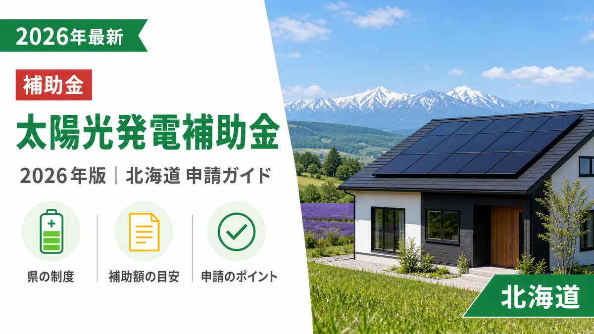 太陽光発電補助金2026年最新版｜北海道の申請完全ガイド