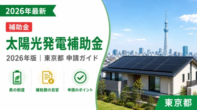 太陽光発電補助金2026年完全ガイド｜東京都の申請方法