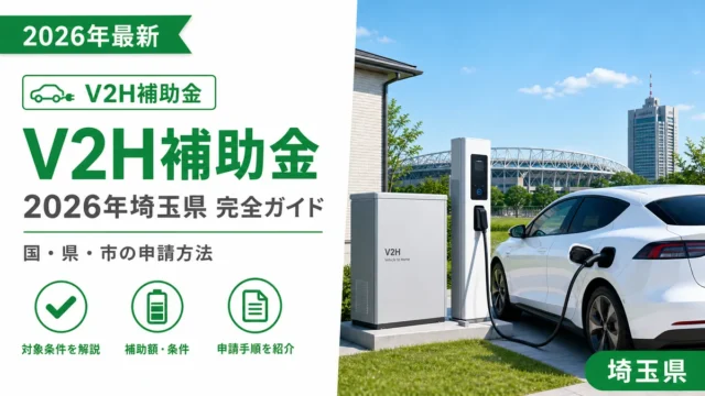V2H補助金2026年埼玉県完全ガイド｜国・県・市の申請方法