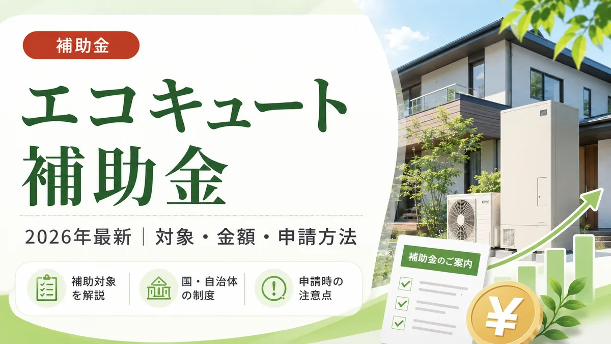 【2026年最新】エコキュート補助金についてのまとめ