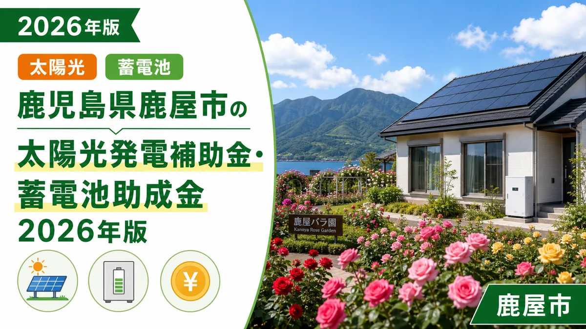 鹿児島県鹿屋市の太陽光発電補助金・蓄電池助成金2026年版