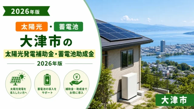 大津市の太陽光発電補助金・蓄電池助成金2026年版
