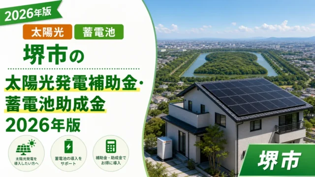 堺市の太陽光発電補助金・蓄電池助成金2026年版