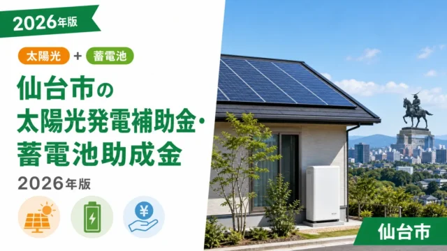 仙台市の太陽光発電補助金・蓄電池助成金2026年版