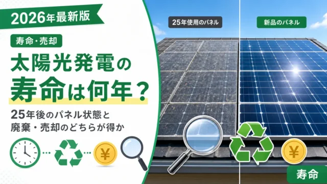 太陽光発電の寿命は何年？25年後のパネル状態と廃棄・売却のどちらが得か